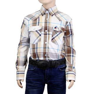 Bandoleros Kid's Western Cowboy Shirts - Beige