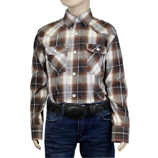 Bandoleros Kid's Western Cowboy Shirts - Brown
