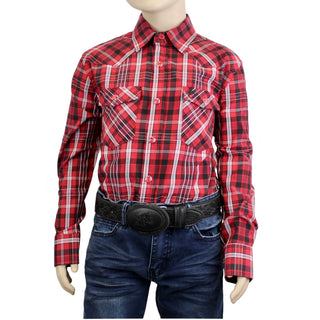 Bandoleros Kid's Western Cowboy Shirts - Red