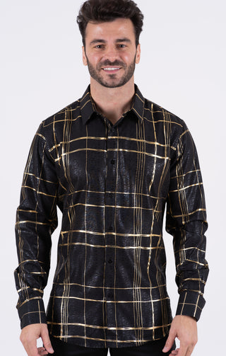 Platini Men’s Black Premium Double Foil Shirt