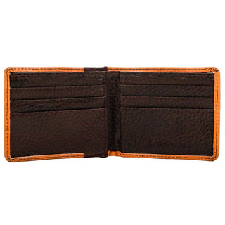 "Top Notch" Bi-Fold Hooey Wallet Tan/ Brown w/ Ivory Leather