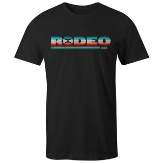 "Rodeo" Men's Black T-Shirt w/ Serape