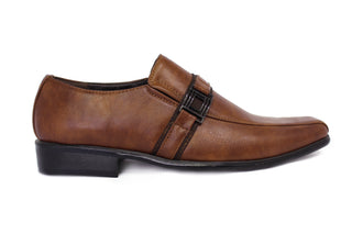 Men's Slip-on Dress Loafers w/ Band - Brown
