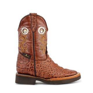 Bandoleros Faux Crocodile Print Cowboy Boot - Honey
