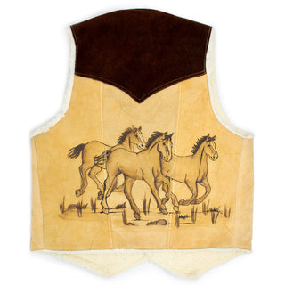 Leather Vest- Horse Design