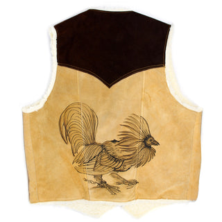 Leather Vest- Rooster Design