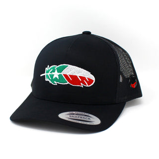 Feather Embroidered Trucker Hat