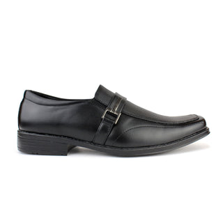 Men's Slip-on Dress Loafers w/ Side Band - Black