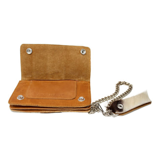 Cowhide Tooled Leather Wallet/ Wristlet