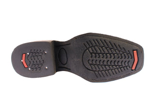 Black rubber slip-resistant outsole