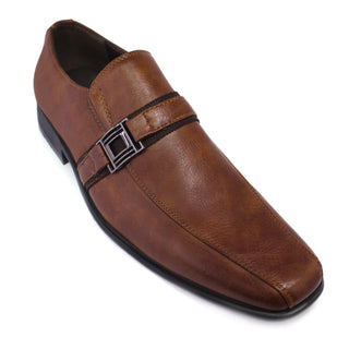 Men's Slip-on Dress Loafers w/ Band - Brown