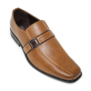 Men's Slip-on Dress Loafers w/ Band - Caramel