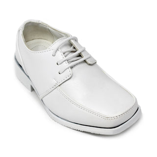 Junior Lace-Up Loafers- White