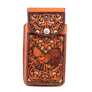 Western Phone Case w/ Rooster Design- Honey