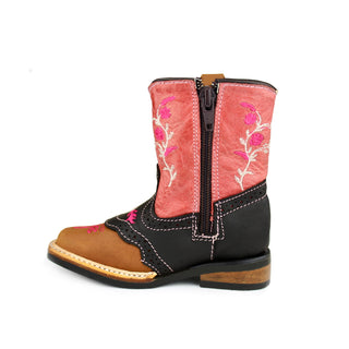 Bandoleros Pink Infant Cowgirl Boots w/ Zipper