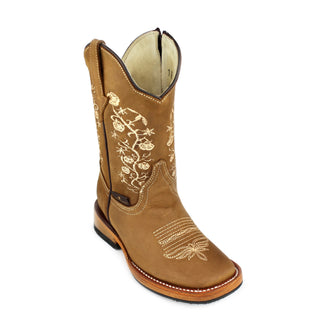 Bandoleros Floral Kid's Cowgirl Boot w/ Zipper