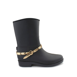 Women's Short Matte Rain Boot- Black